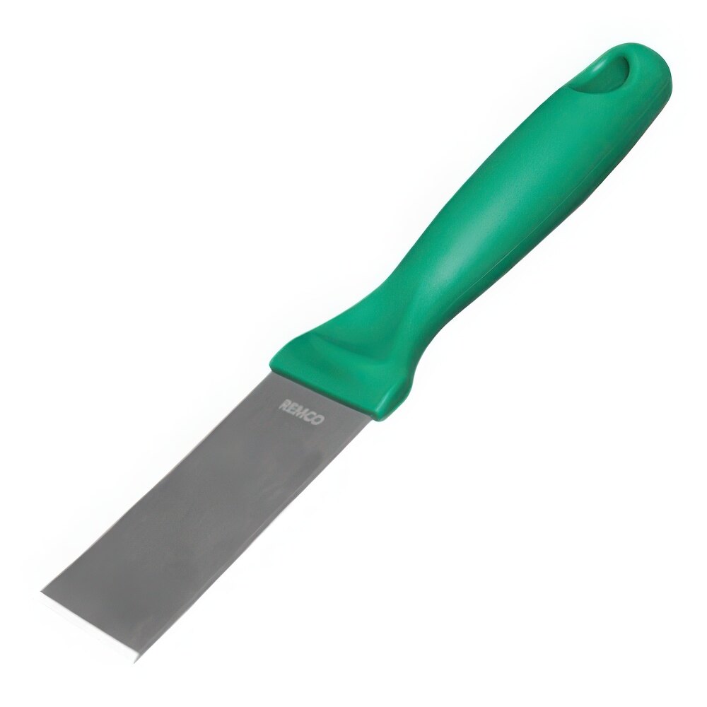 Vikan 1 1/2" Stainless Steel Scraper with Green Handle 69712