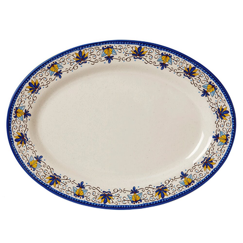 GET OP-621-SL Santa Lucia 21" x 15" Melamine Oval Platter - 12/Pack