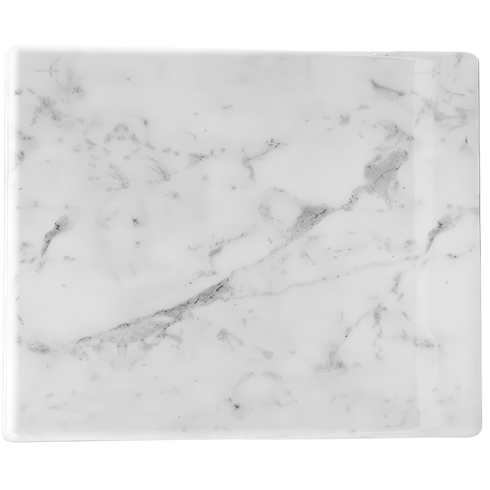 Cal-Mil 3629-1511-81M Carrara Marble Melamine Serving Board - 15" x 11" x 1/2"
