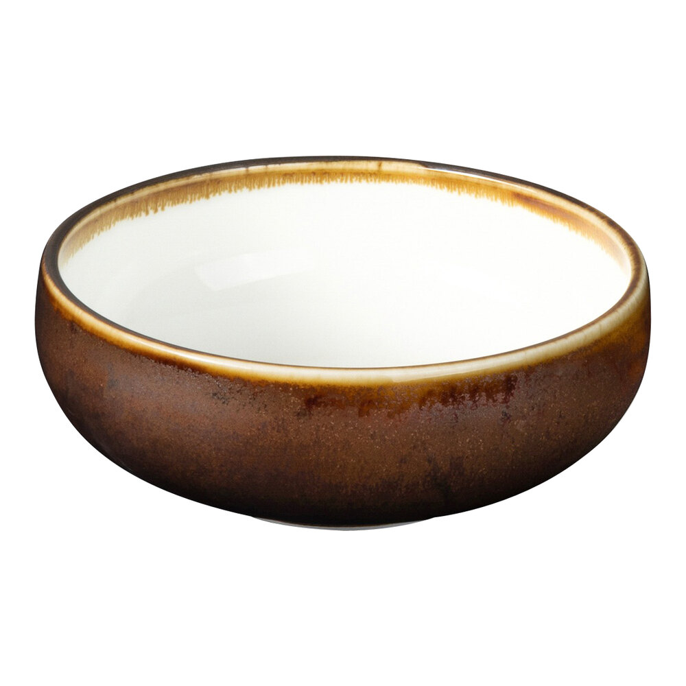 Bon Chef Tavola Amaretto 9 oz. Brown Bowl - 24/Case