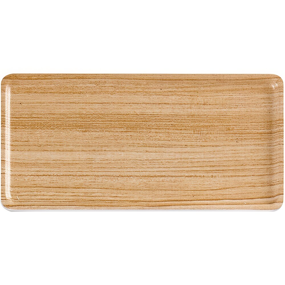 Cal-Mil Modular 4" x 8" Faux Wood Rectangular Melamine Tray