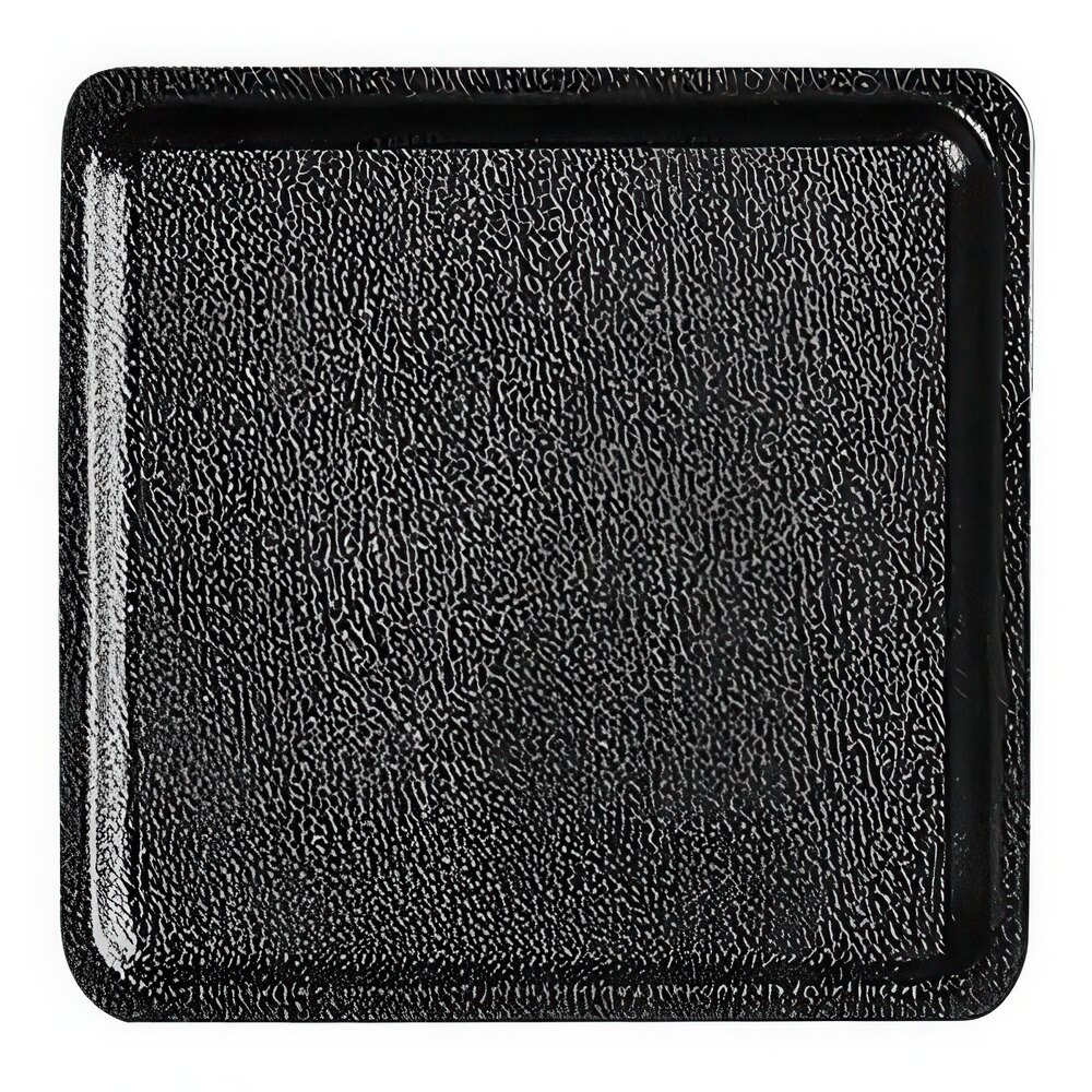 Cal-Mil Modular 4" x 4" Black Square Melamine Tray