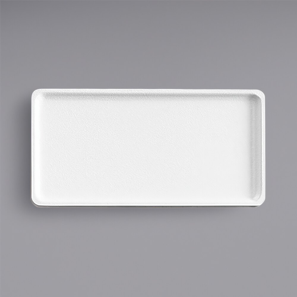 Cal-Mil Modular 4" x 8" White Rectangular Melamine Tray