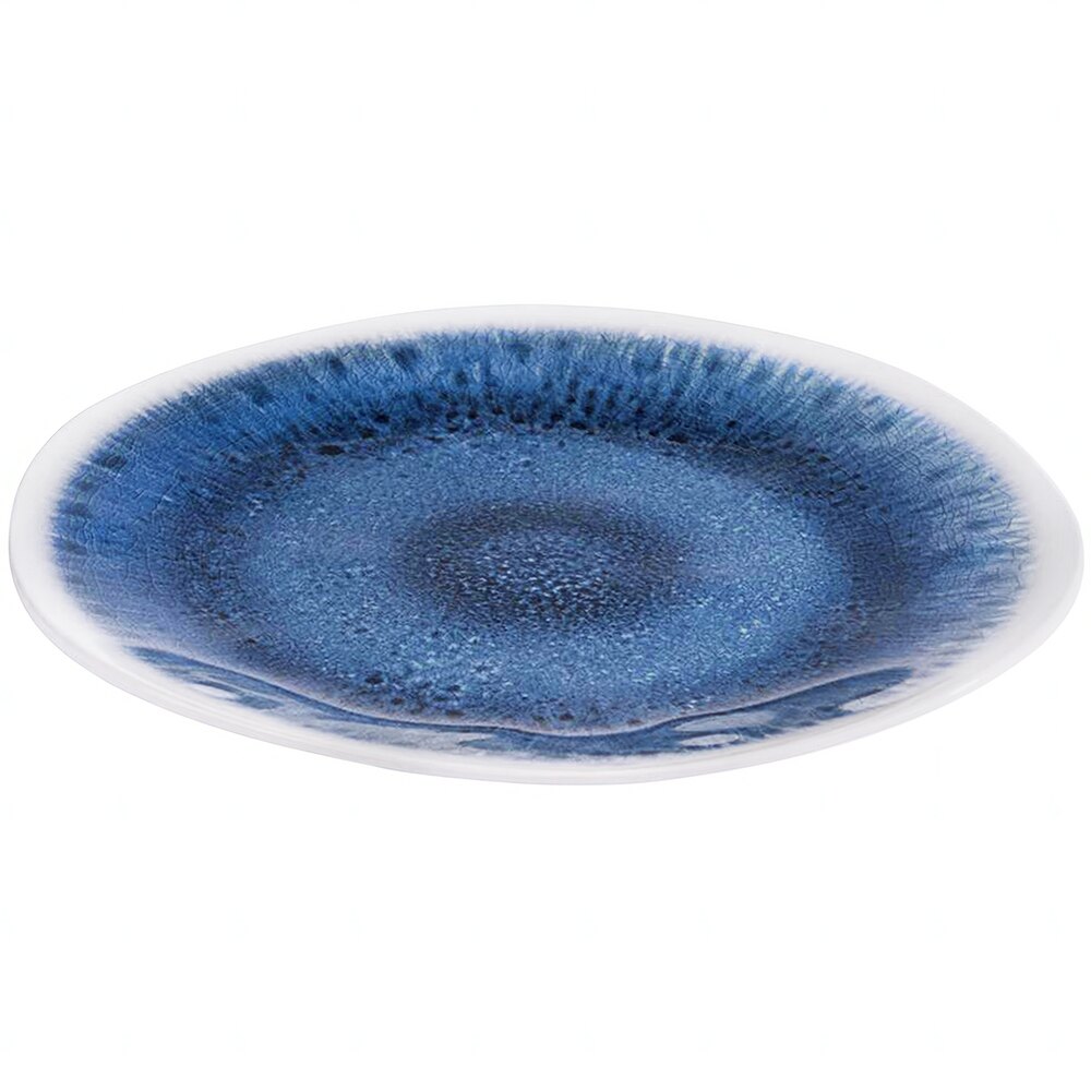 APS Blue Ocean 10 7/16" Round Melamine Plate - 12/Case