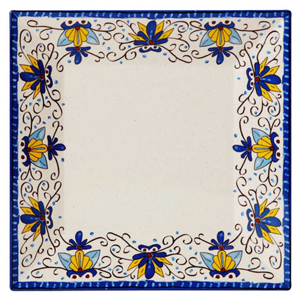 GET ML-90-SL Santa Lucia 12" Square Plate - 6/Pack