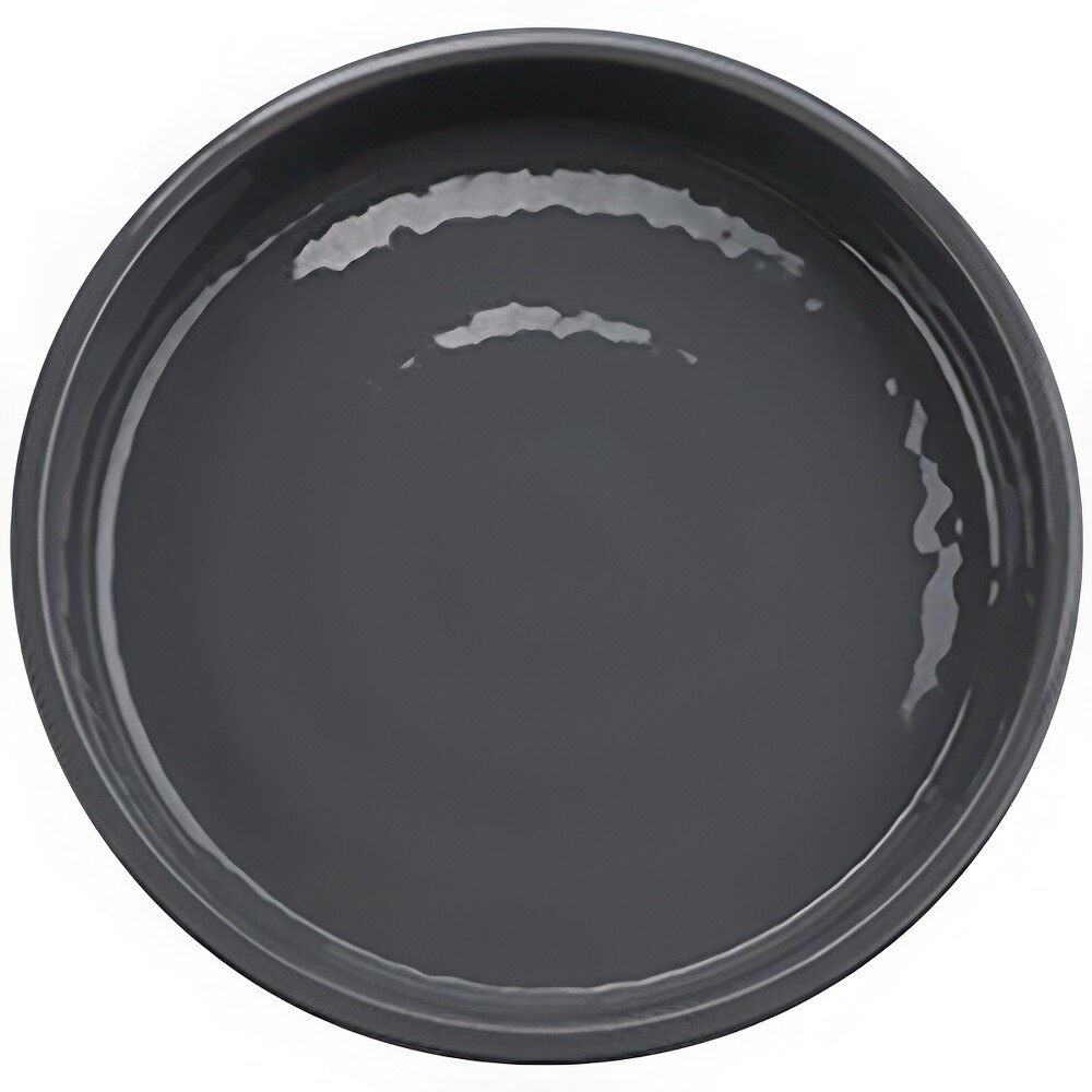 GET Roca Glazed 5" Gray Melamine Round Plate - 48/Case