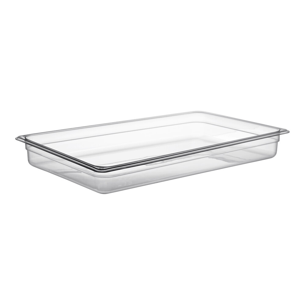 Vigor Full Size 2 1/2" Deep Translucent Polypropylene Food Pan