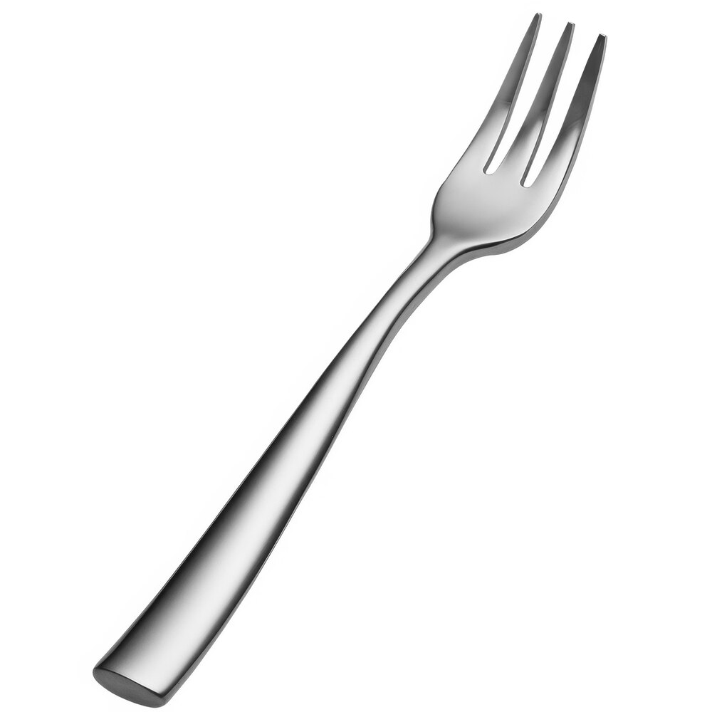 Bon Chef SBS3008 Manhattan 5 3/8" 18/0 Extra Heavy Weight Bonsteel Oyster / Cocktail Fork - 12/Case