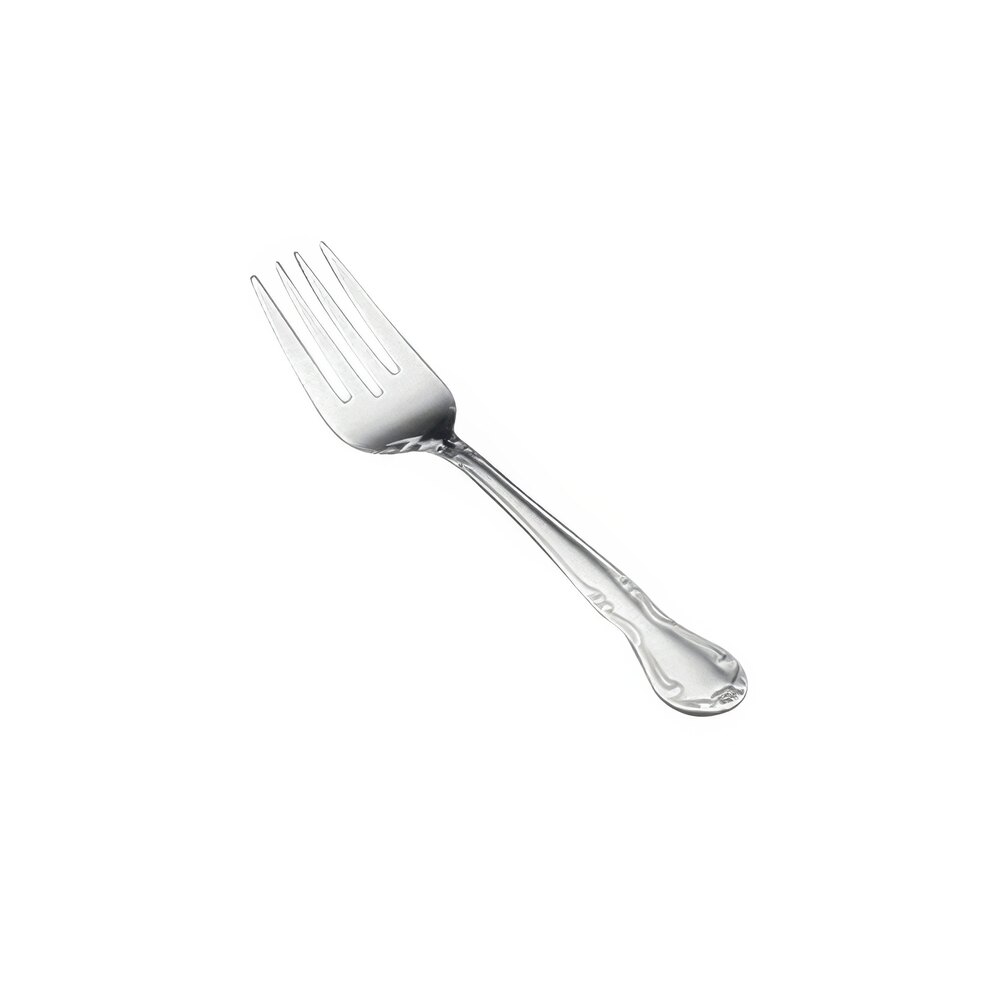 Vollrath 48161 Thornhill 6" 18/0 Stainless Steel Heavy Weight Salad Fork - 12/Case