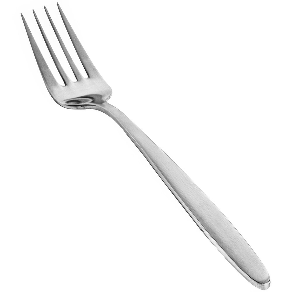 Front of the House Luca 8" 18/10 Stainless Steel Extra Heavy Weight Brushed Dinner Fork - 12/Case