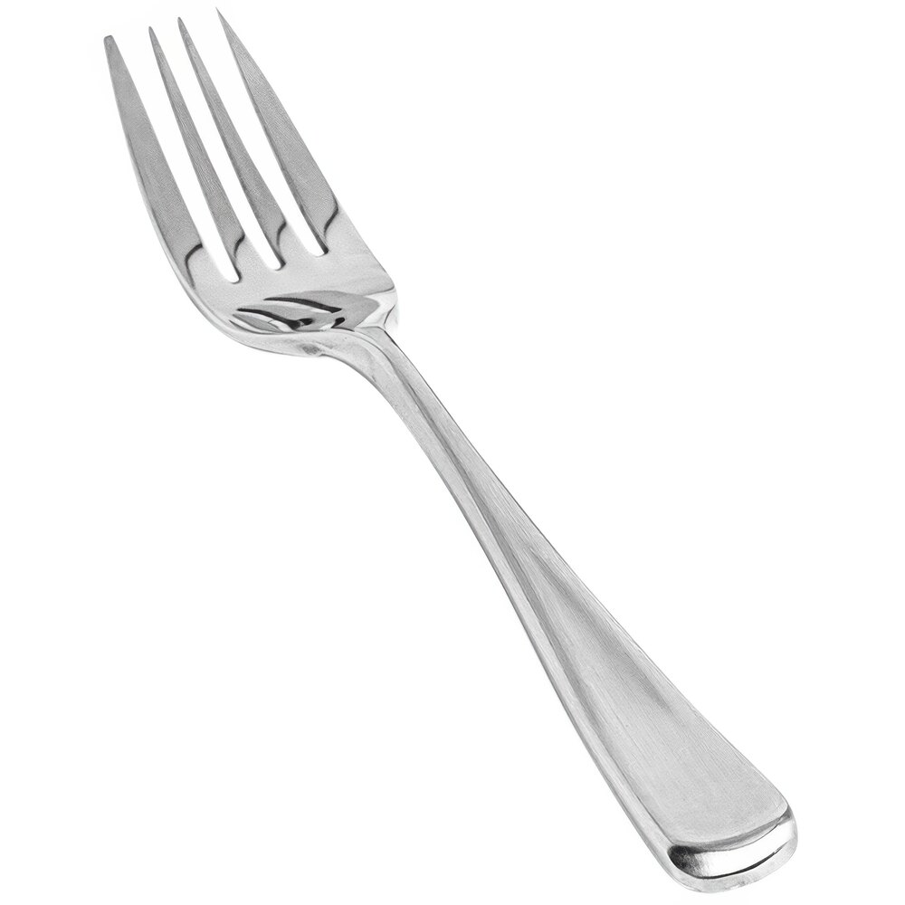 Front of the House Grant 7" 18/10 Stainless Steel Extra Heavy Weight Duo Finish Salad / Dessert Fork - 12/Case