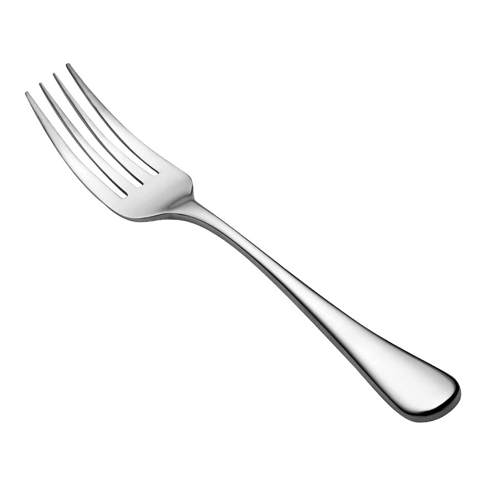 Bon Chef S4007 Como 7" 18/10 Stainless Steel Extra Heavy Salad / Dessert Fork - 12/Case