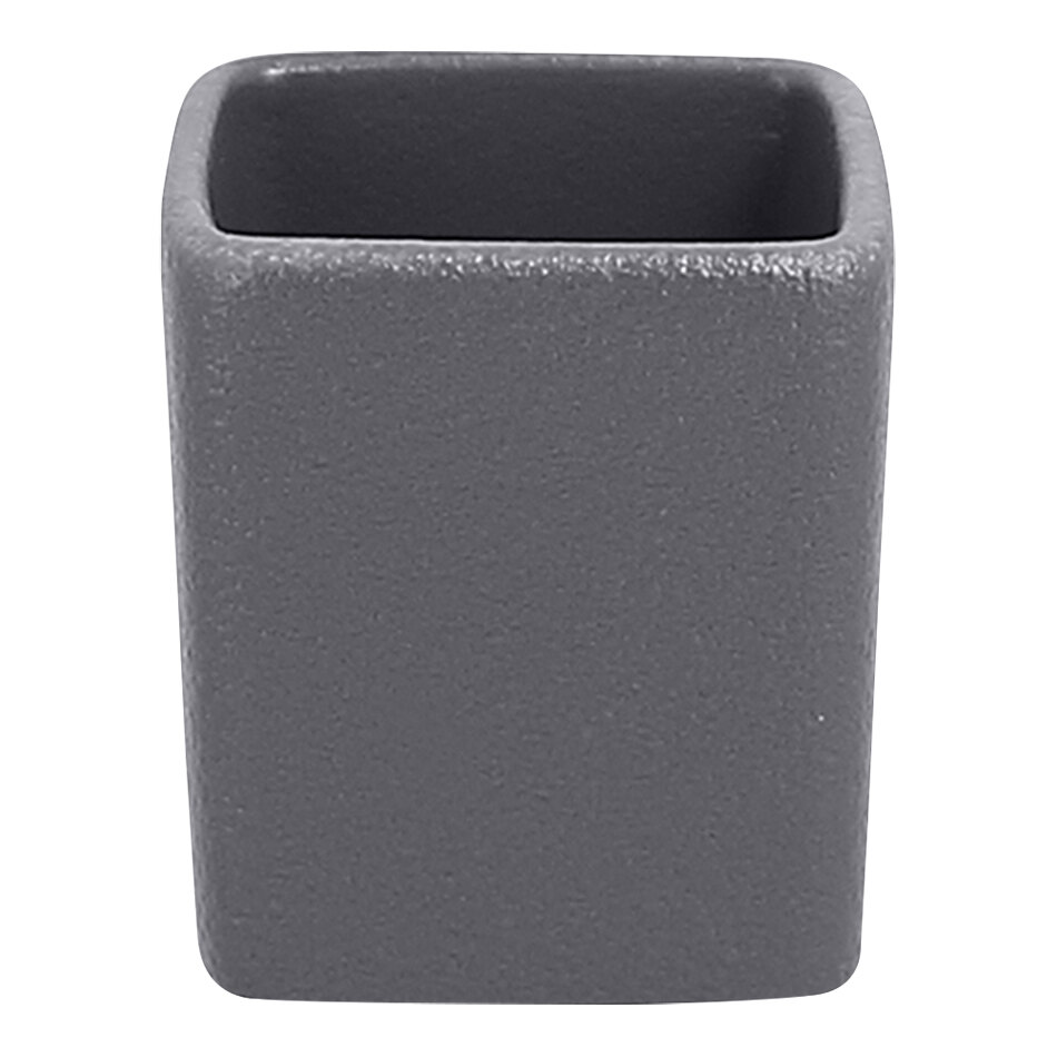RAK Porcelain NFOPSD01GY Neo Fusion 3.1 oz. Stone Gray Stackable Porcelain Ramekin - 12/Case