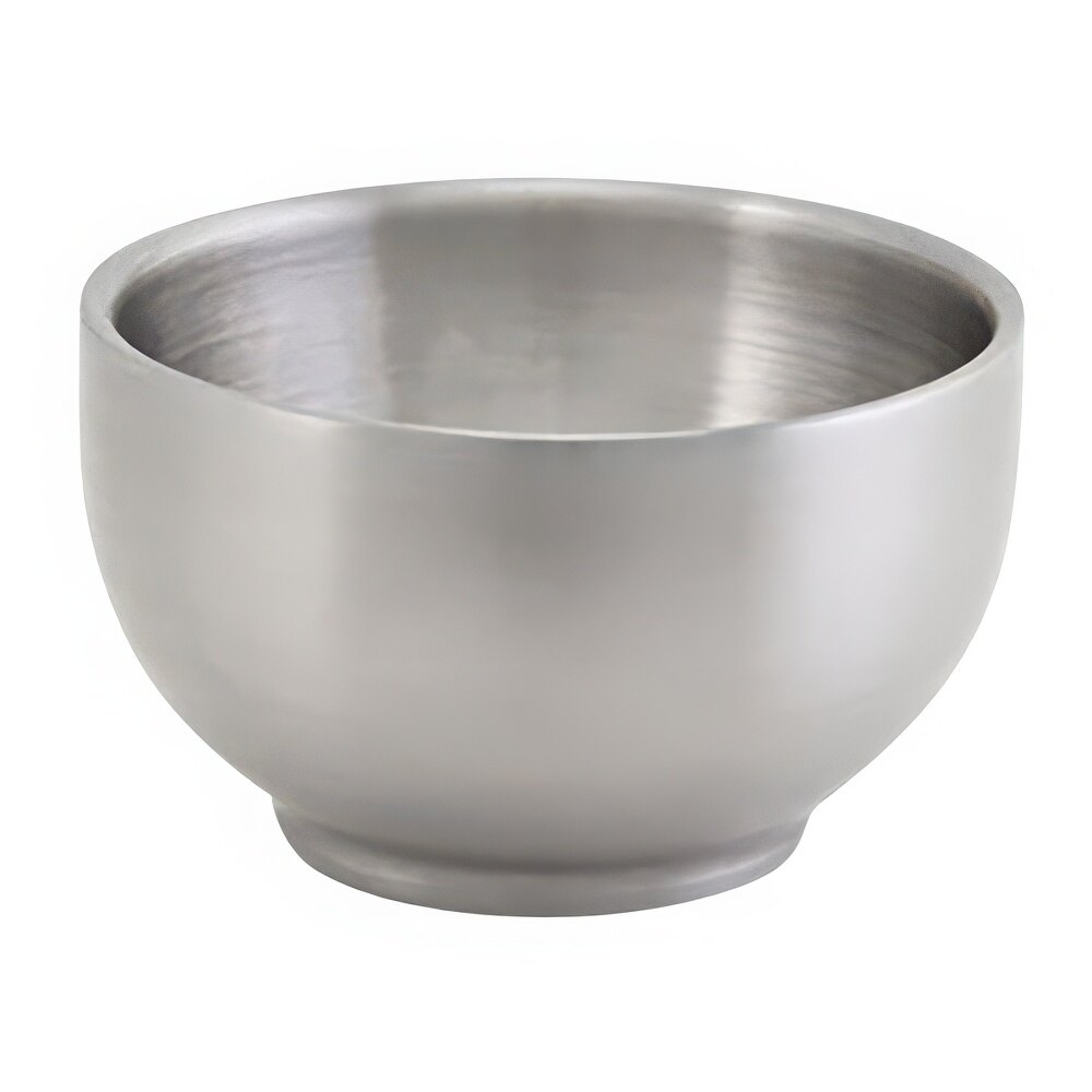 Front of the House DBO124BSS23 Harmony 2.5 oz. Brushed Stainless Steel Round Double Wall Ramekin - 12/Case
