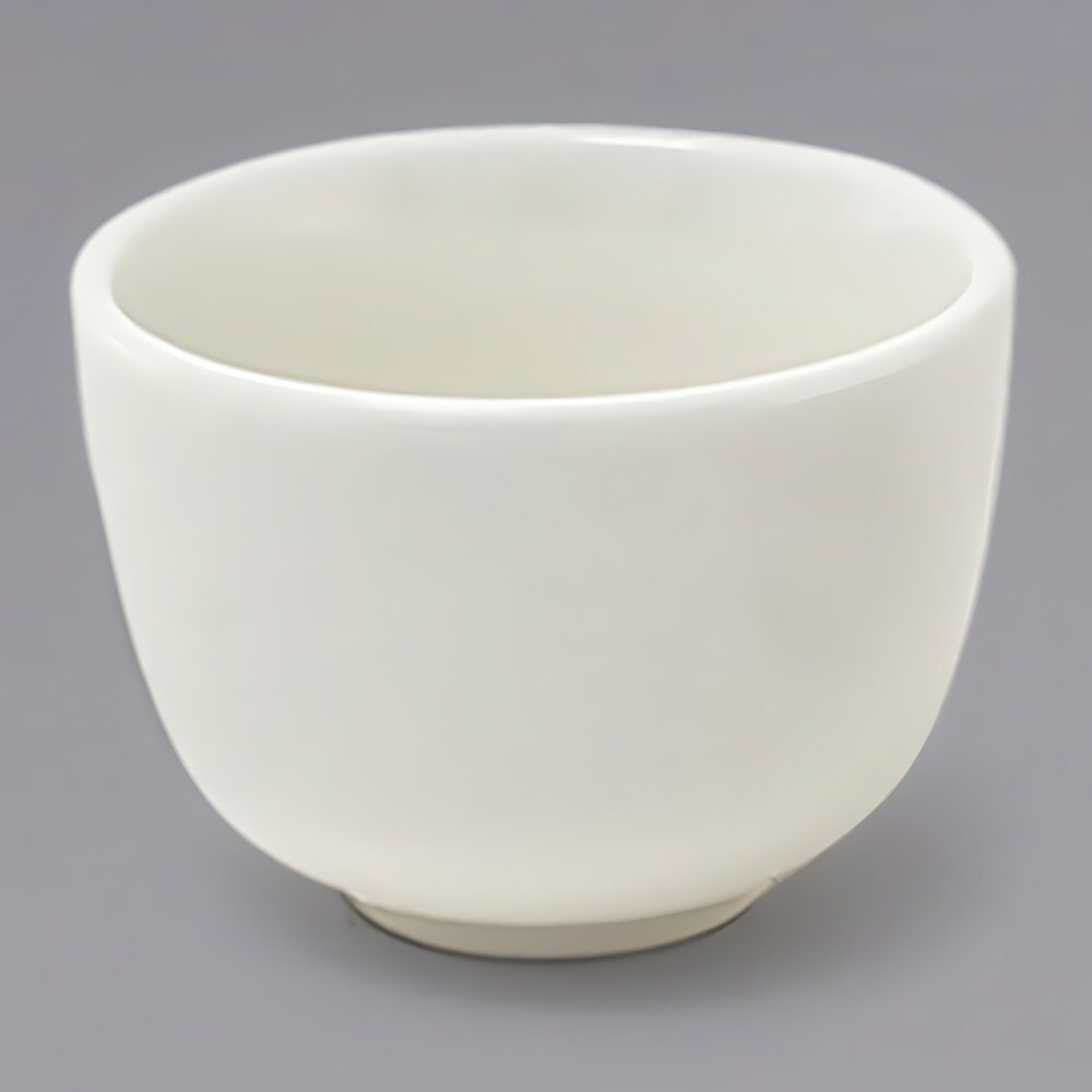 Front of the House DMU006BEP23 Catalyst 4 oz. European White Round Porcelain Ramekin - 12/Case