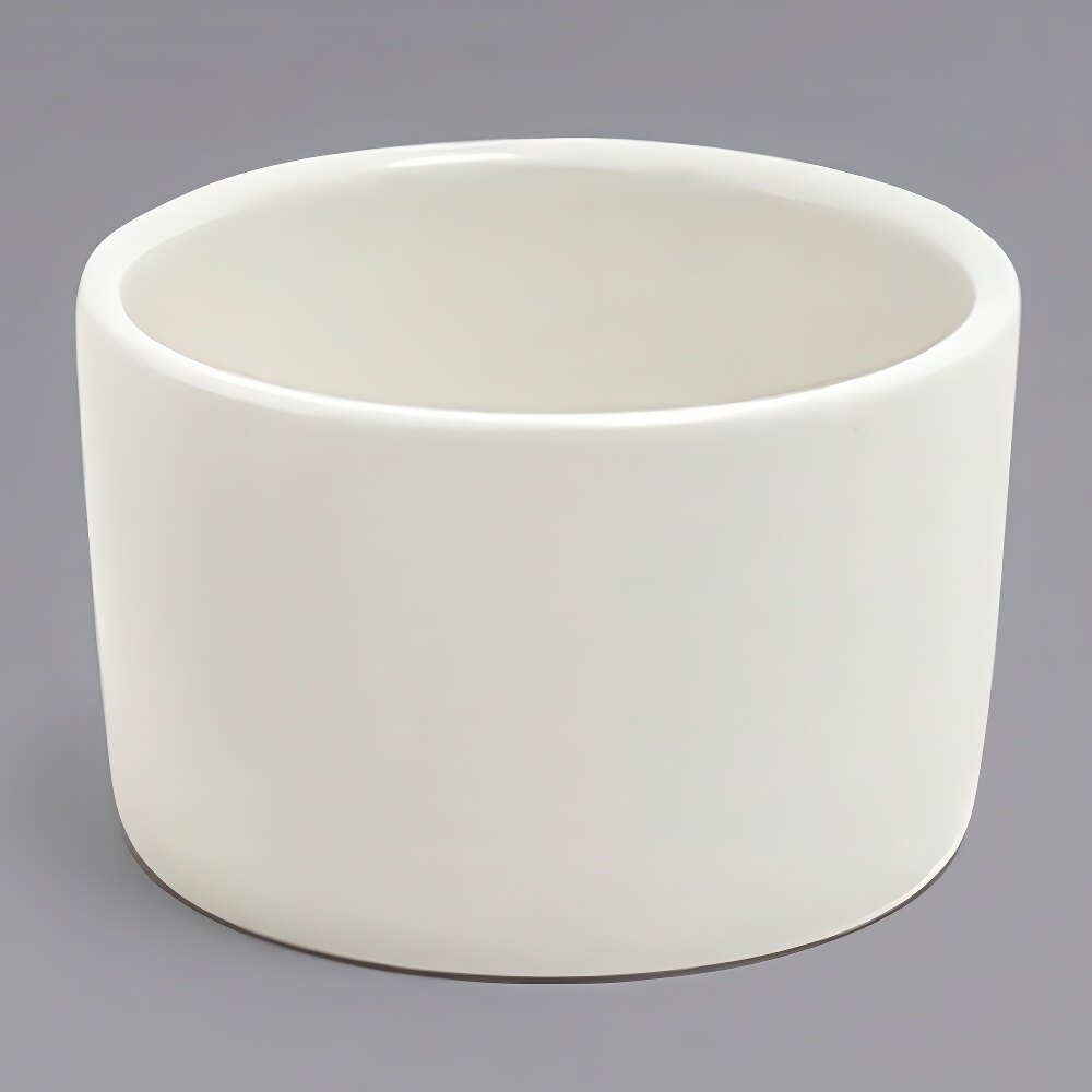 Front of the House ASC014BEP13 Catalyst Soho 6 oz. European White Round Porcelain Ramekin - 12/Case