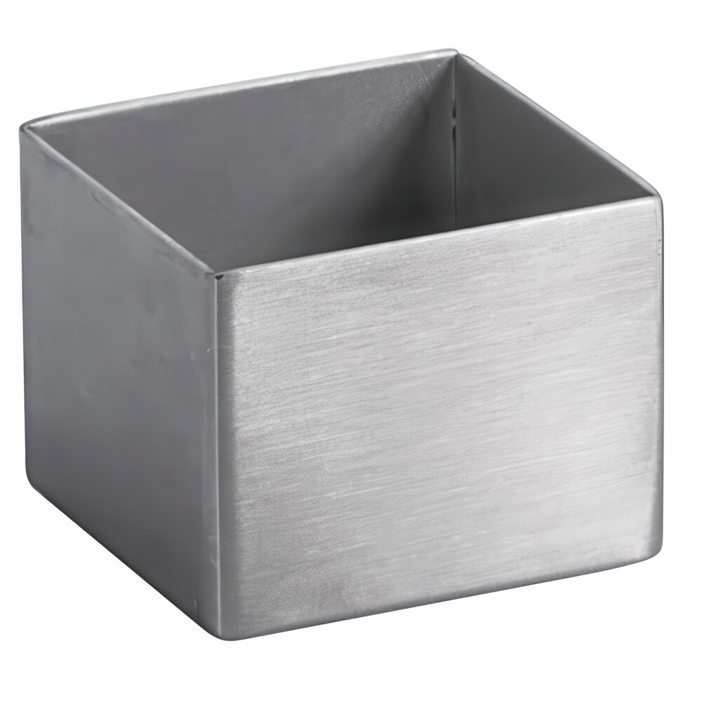 Front of the House DSD034BSS24 1 oz. Brushed Stainless Steel Square Ramekin - 24/Case