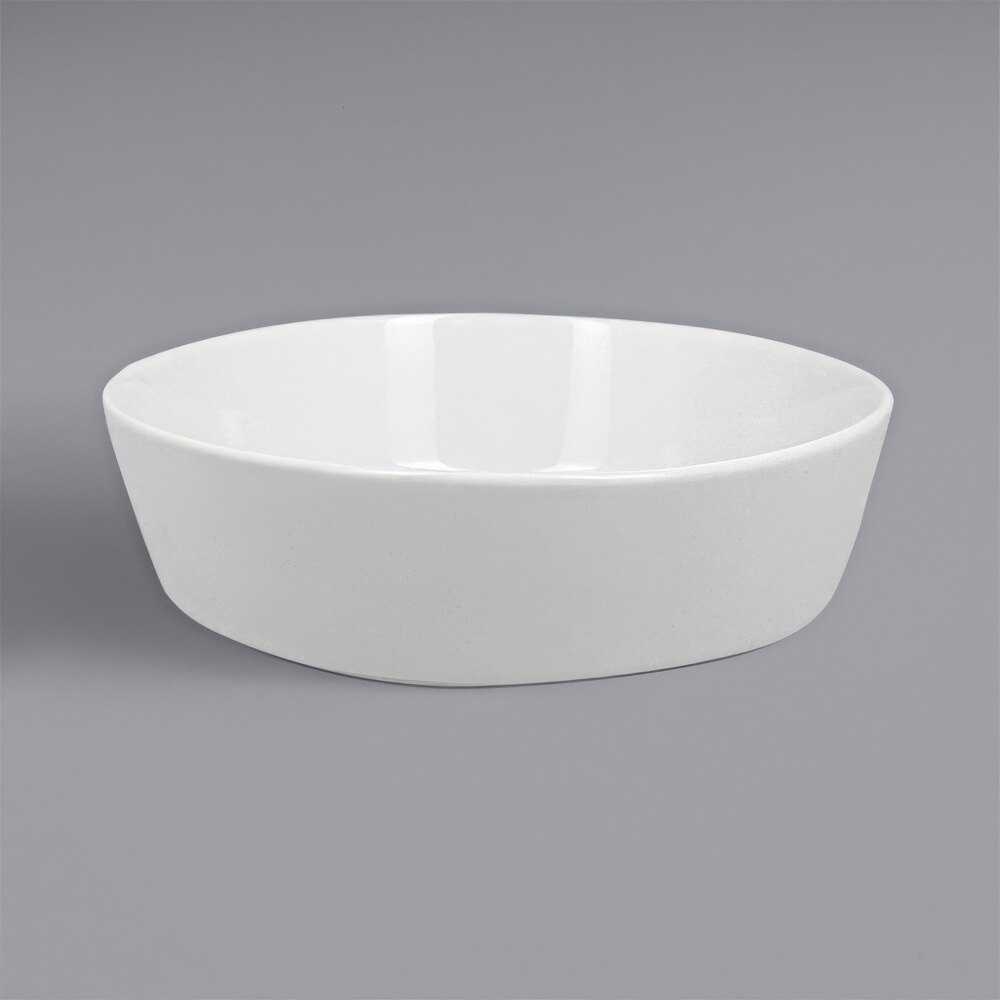 RAK Porcelain Polaris Access 25.35 oz. Bright White Round Stackable Porcelain Bowl - 12/Case