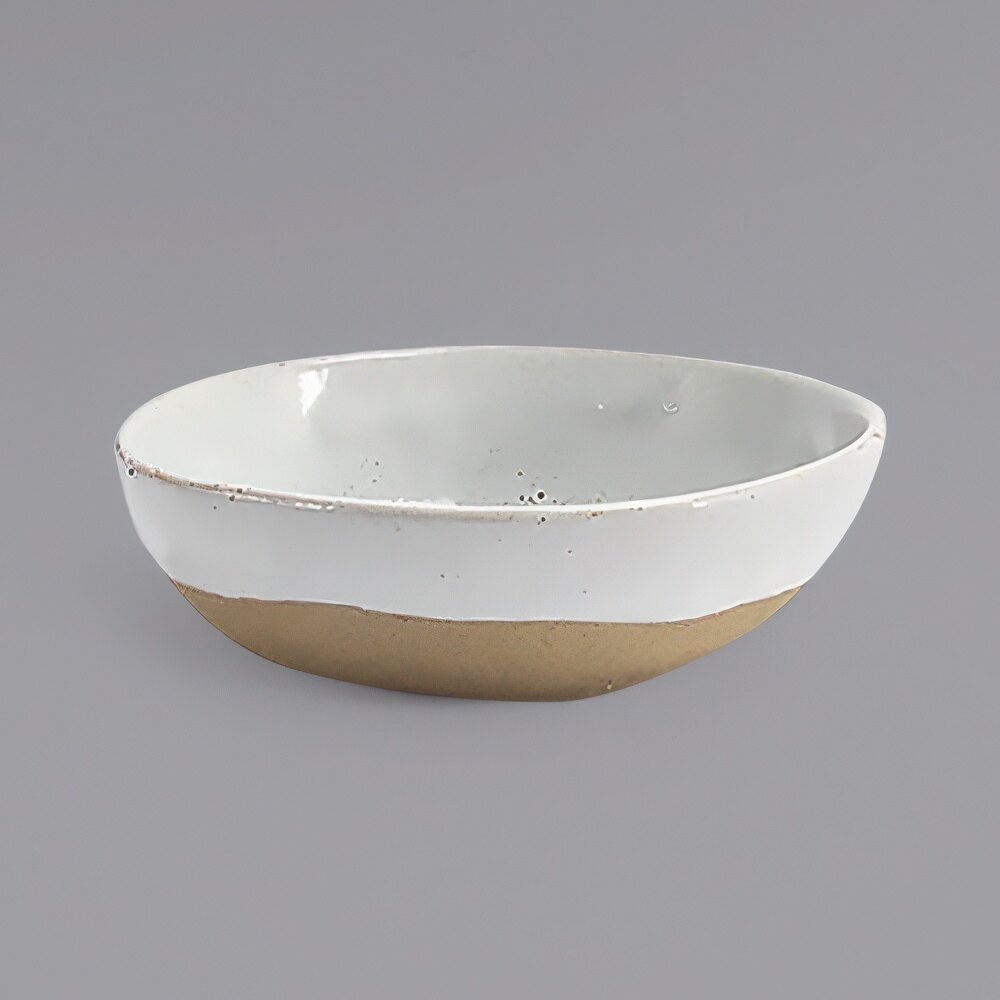 Front of the House DBO164BEP23 Artefact 11 oz. Ash Round Porcelain Bowl - 12/Case