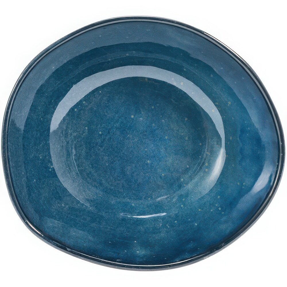 Front of the House Artefact 24 oz. Indigo Round Porcelain Bowl - 6/Case