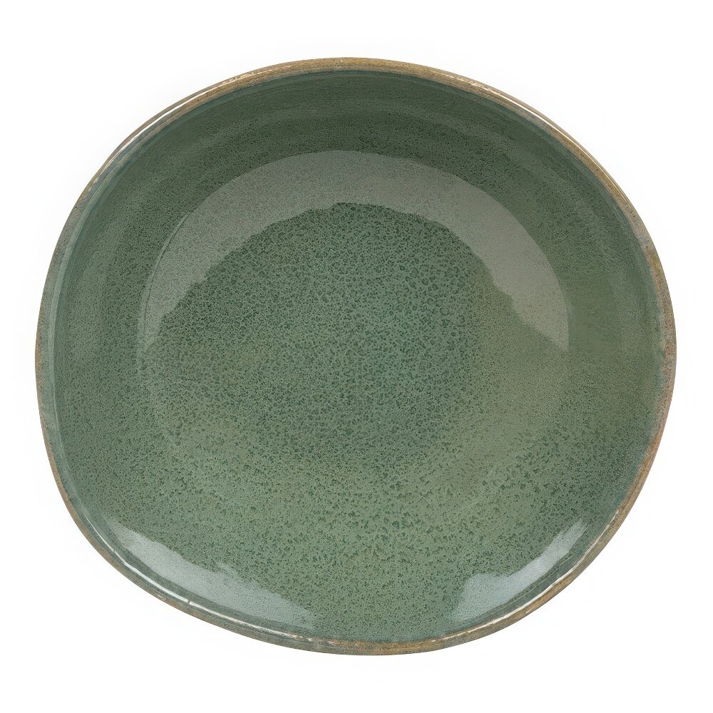 Front of the House Artefact 11 oz. Moss Round Porcelain Bowl - 12/Case