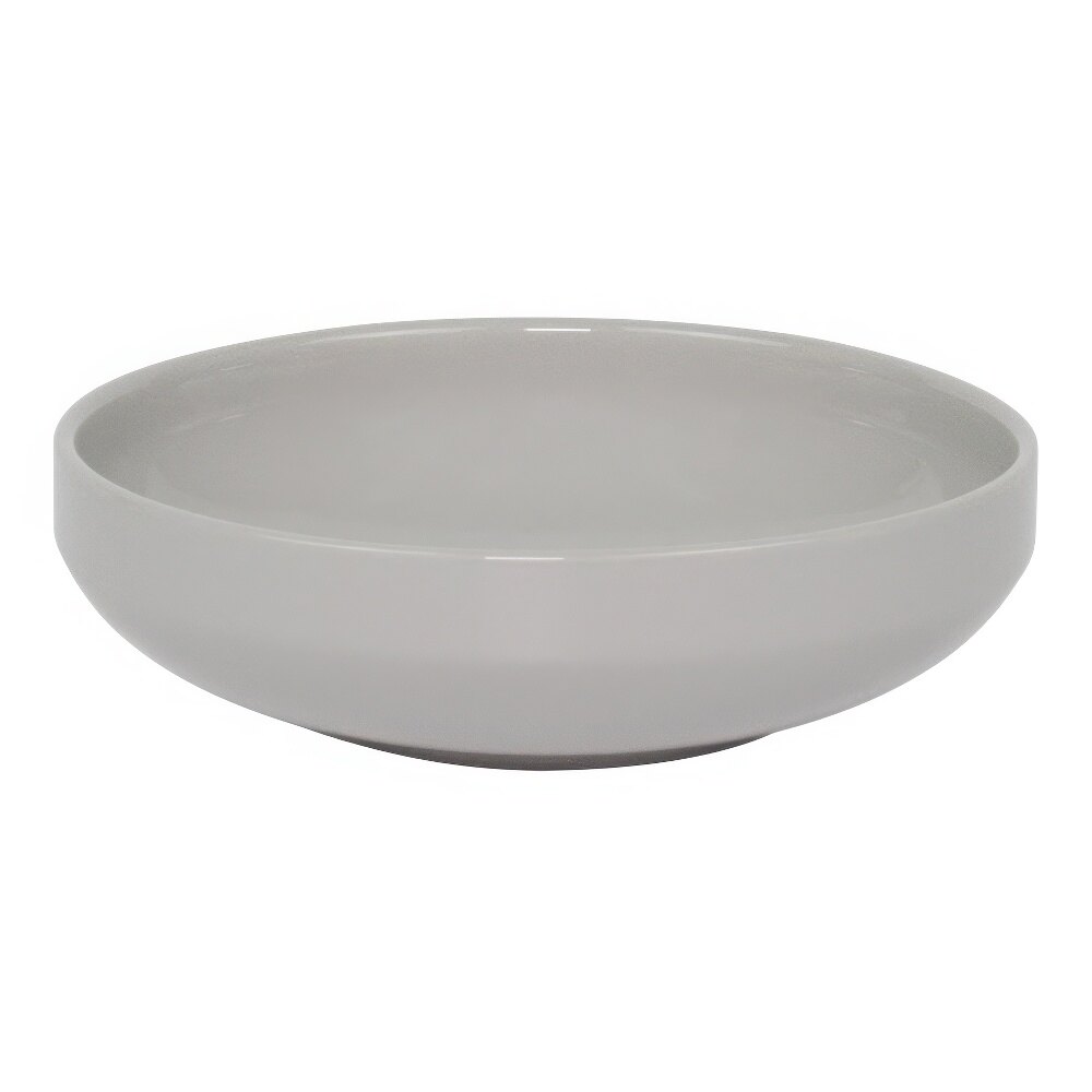 Front of the House Bevel 11 oz. Stone Round Porcelain Bowl - 12/Case
