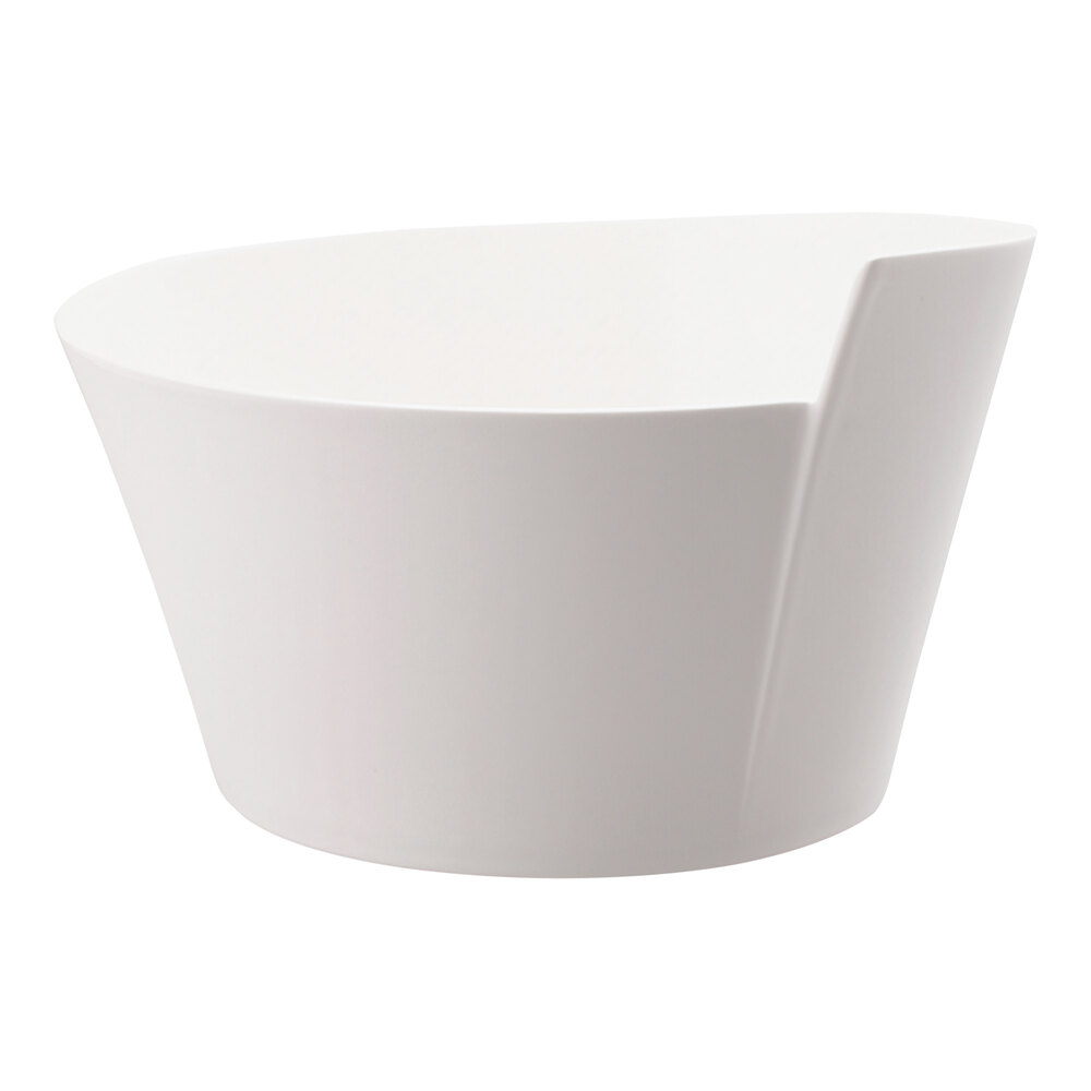 Villeroy & Boch 10-2525-3170 NewWave 105 oz. Round White Premium Porcelain Salad Bowl - 4/Case