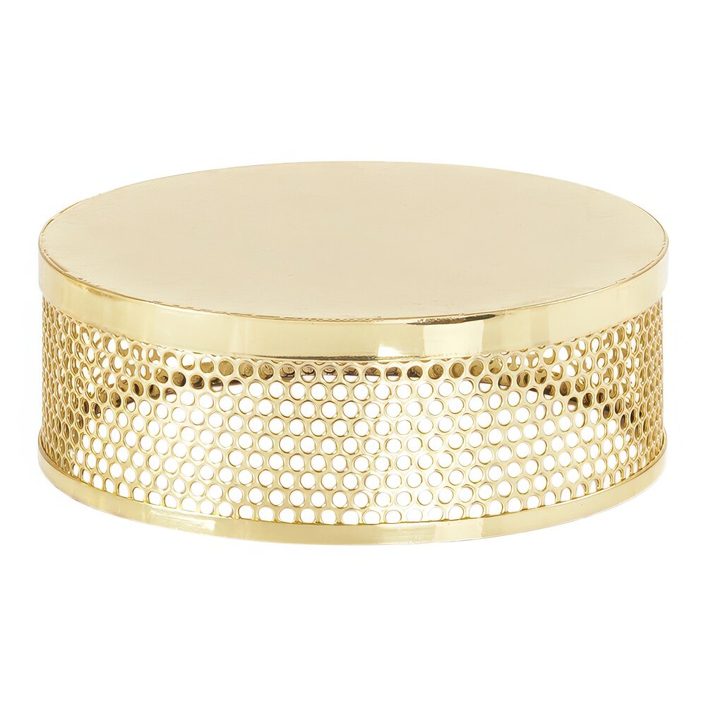 Cal-Mil Monaco 7 1/2" x 3" Round Gold Metal Display Riser 22916-3-116