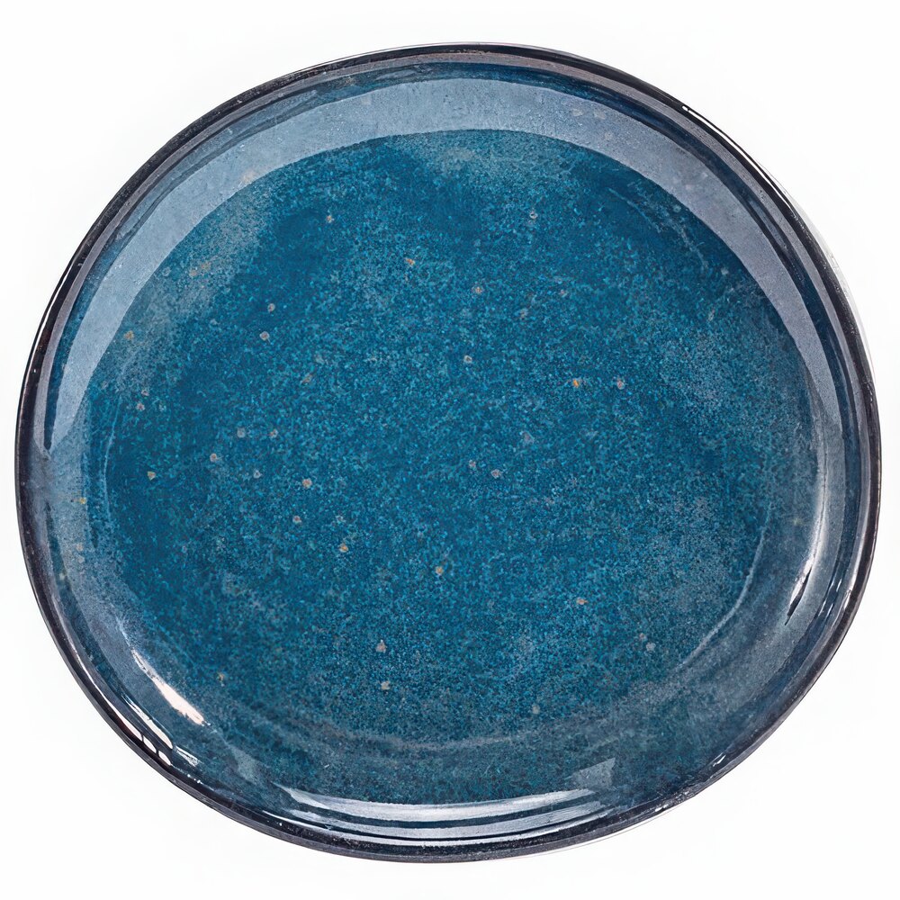 Front of the House Artefact 6" Indigo Round Porcelain Plate - 12/Case