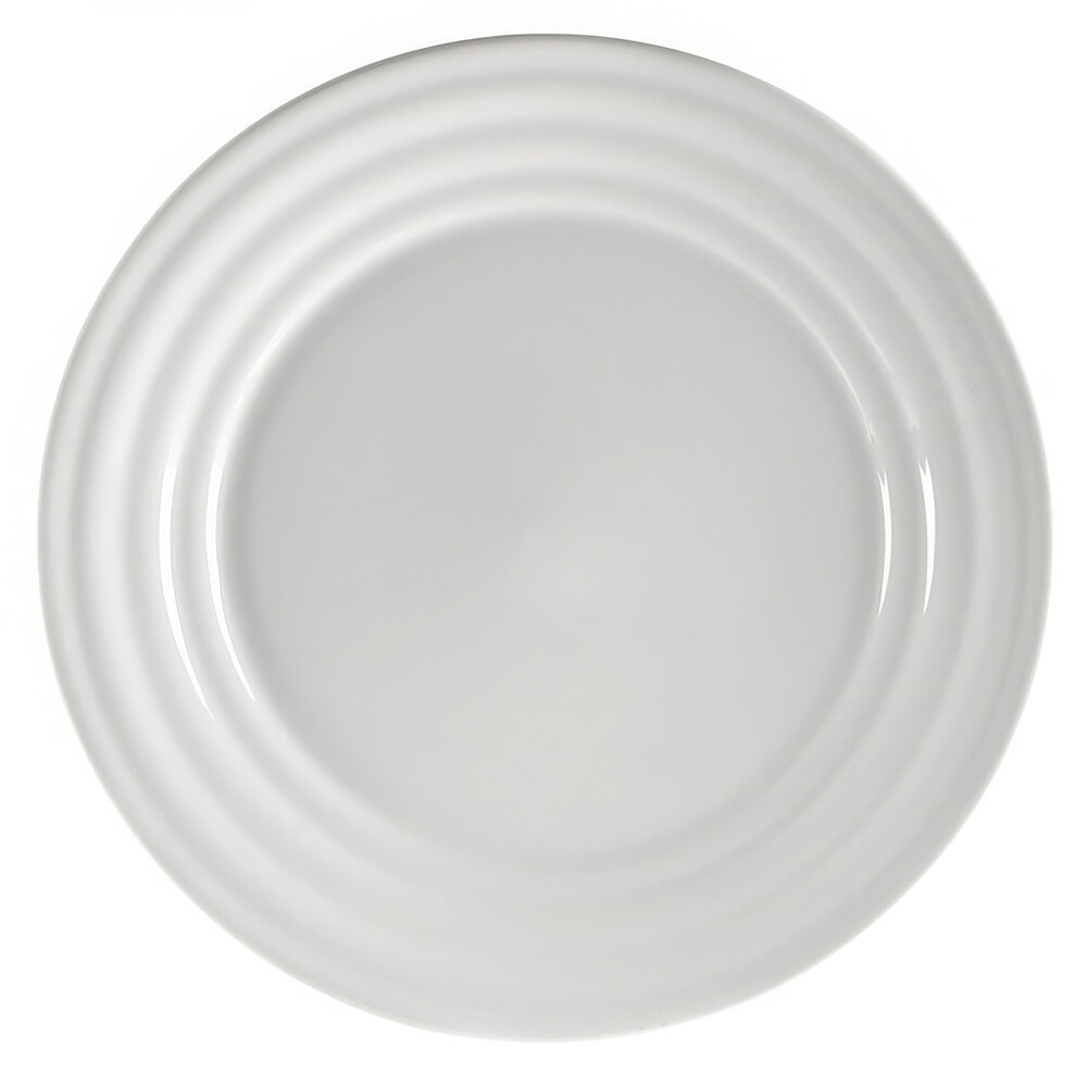 10 Strawberry Street SWNG-40 Swing 11" White Porcelain Plate - 24/Case
