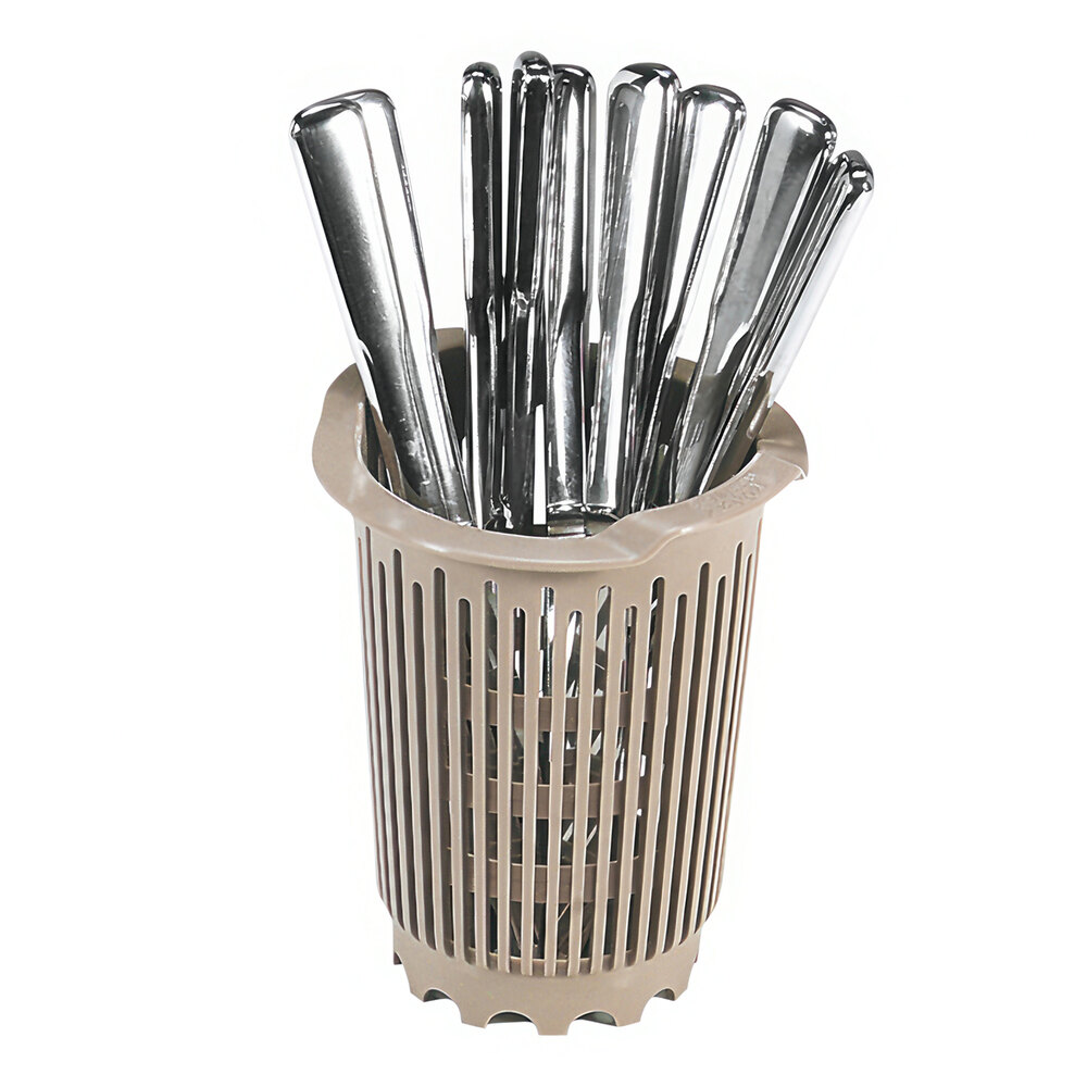 Vollrath 1370 Traex® Beige Plastic Flatware Cylinder