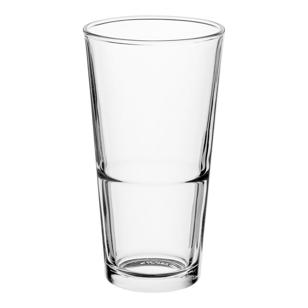 Libbey Restaurant Basics 22 oz. Customizable Rim Tempered Stackable Mixing Glass - 24/Case