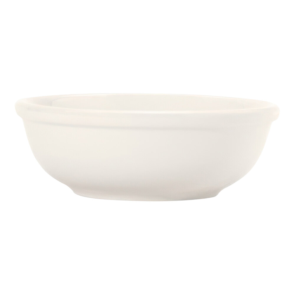 Libbey Porcelana 13.5 oz. Round Bright White Porcelain Nappie Bowl - 36/Case