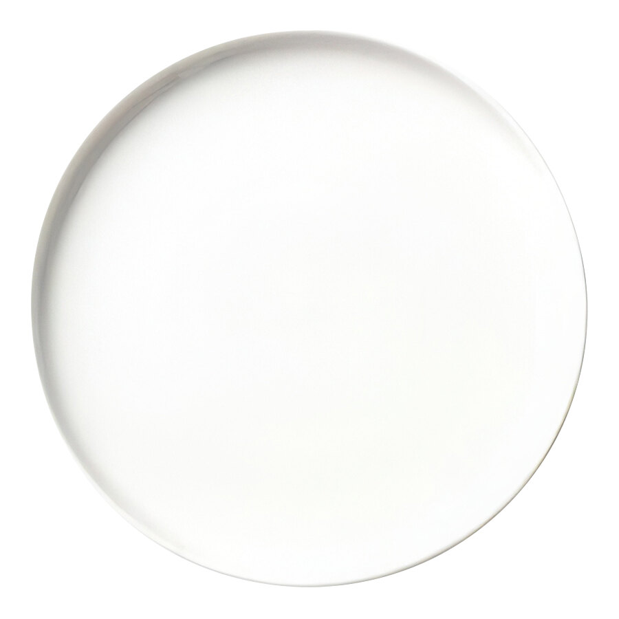 Libbey Porcelana 10 1/2" Round Bright White Porcelain Plate - 12/Case
