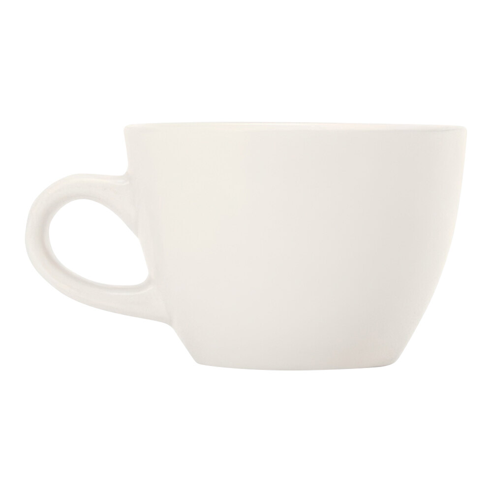 Libbey Porcelana 8 oz. Round Bright White Porcelain Low Cup - 36/Case