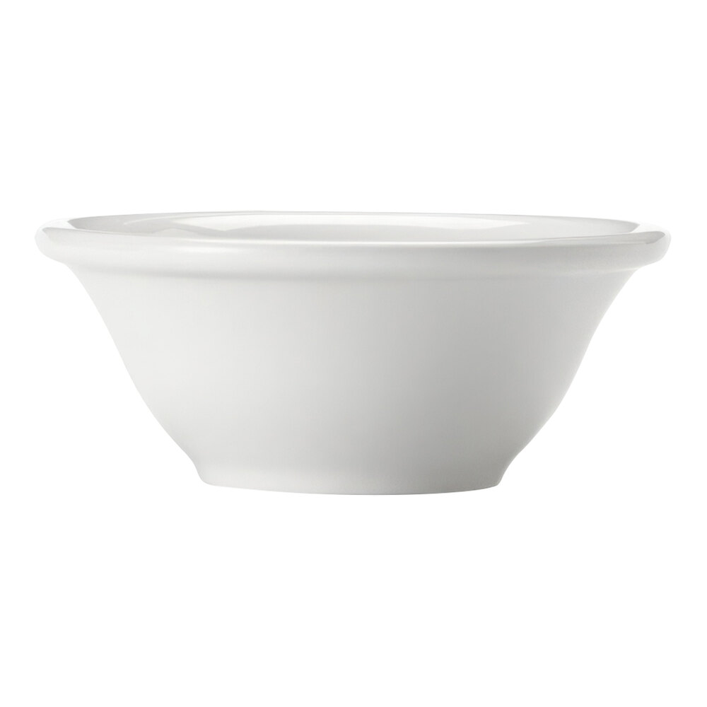 Libbey Porcelana 6.5 oz. Round Bright White Porcelain Fruit Bowl - 36/Case