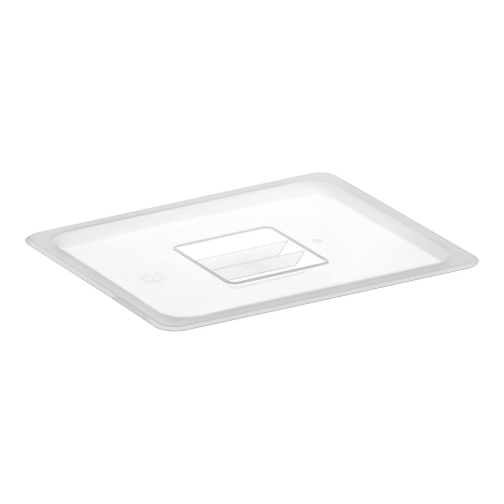 Vigor 1/2 Size Translucent Polypropylene Handled Lid