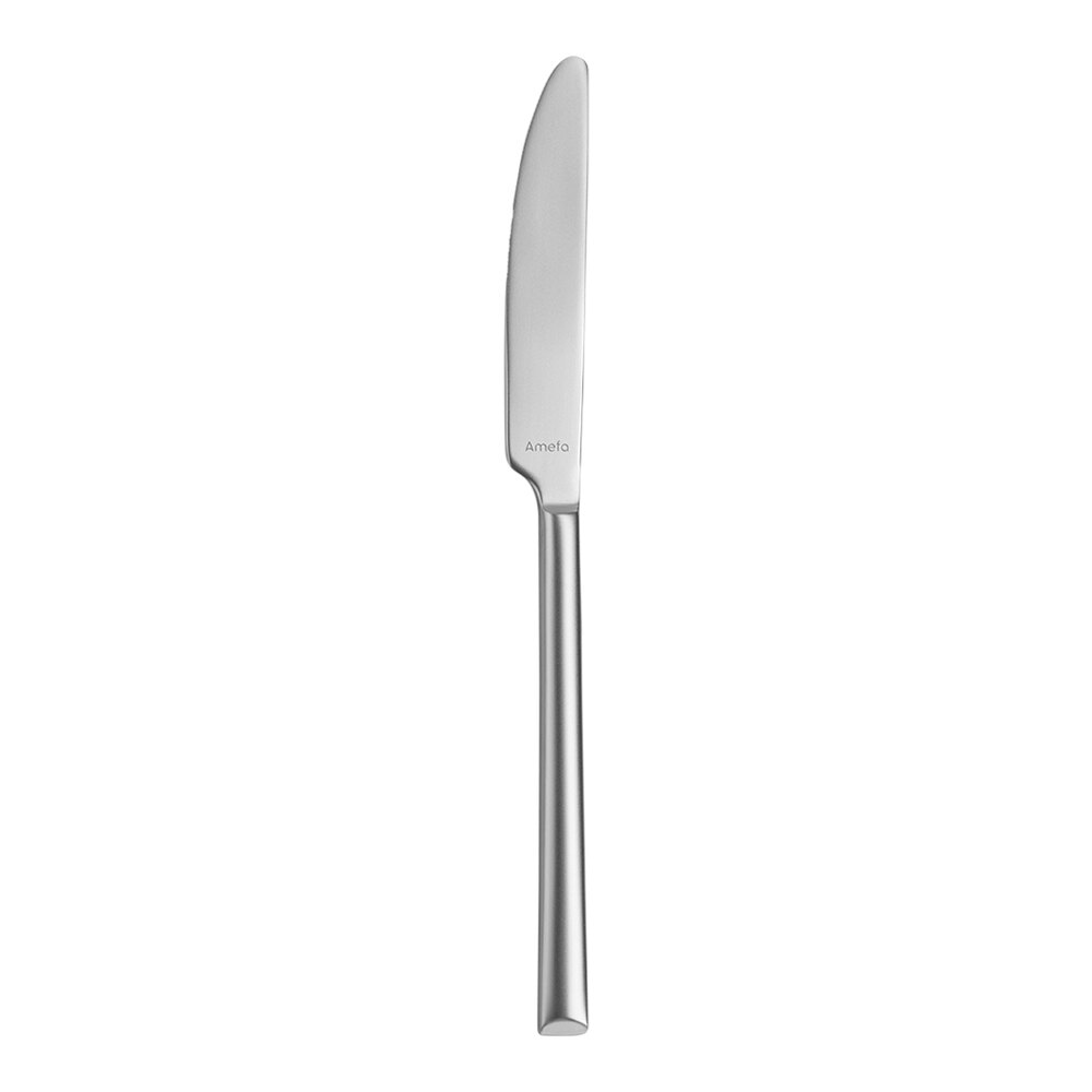 Amefa Metropole Velvet 8 7/8" 18/10 Stainless Steel Extra Heavy Weight Table Knife - 12/Case