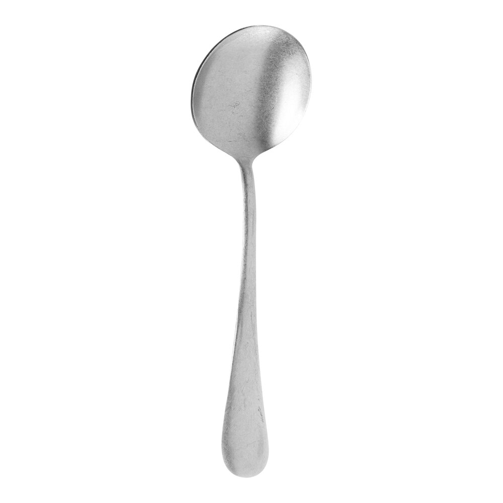 Abert Matisse 6 13/16" 18/10 Stainless Steel Extra Heavy Weight Vintage Soup Spoon by Arc Cardinal - 12/Case