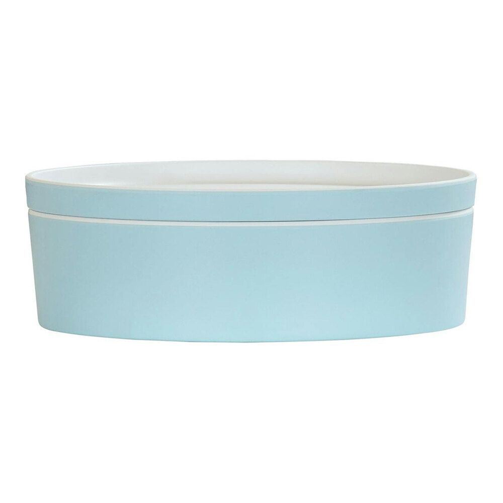 Cal-Mil 9" Ocean Blue Round Melamine Bento Box - 3/Case
