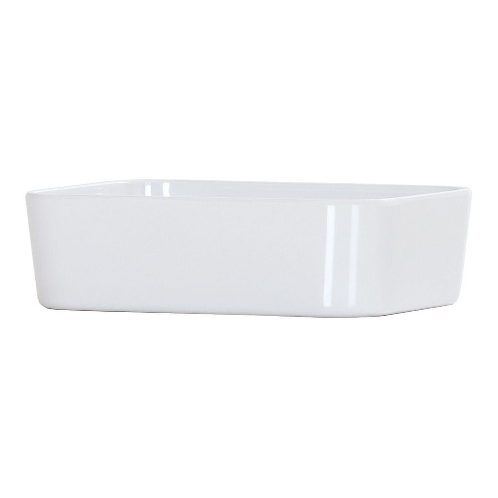 Cal-Mil 6" x 4 1/2" White Melamine Quarter-Size Bento Box Insert - 3/Case