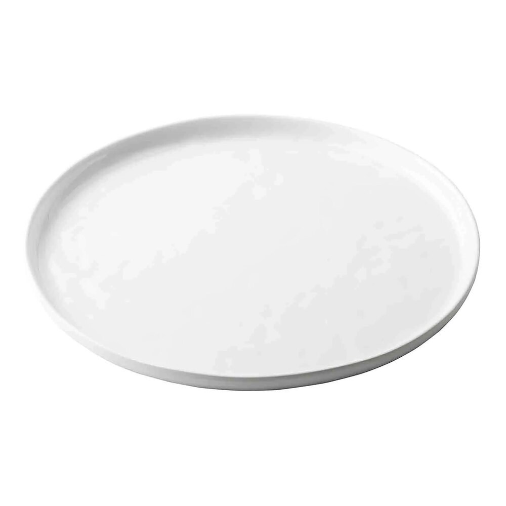 Tablecraft Ridge Collection 11" White Round Melamine Plate - 6/Case