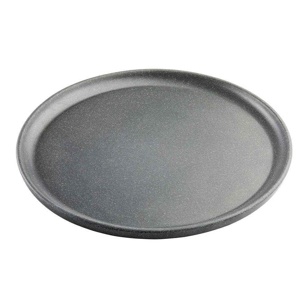 Tablecraft Terra Collection 11" Speckled Gray Round Melamine Plate - 6/Case