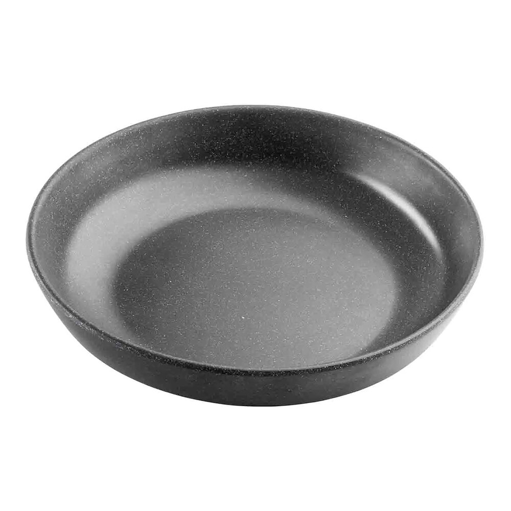 Tablecraft Terra Collection 24 oz. Speckled Gray Round Melamine Serving Bowl - 6/Case