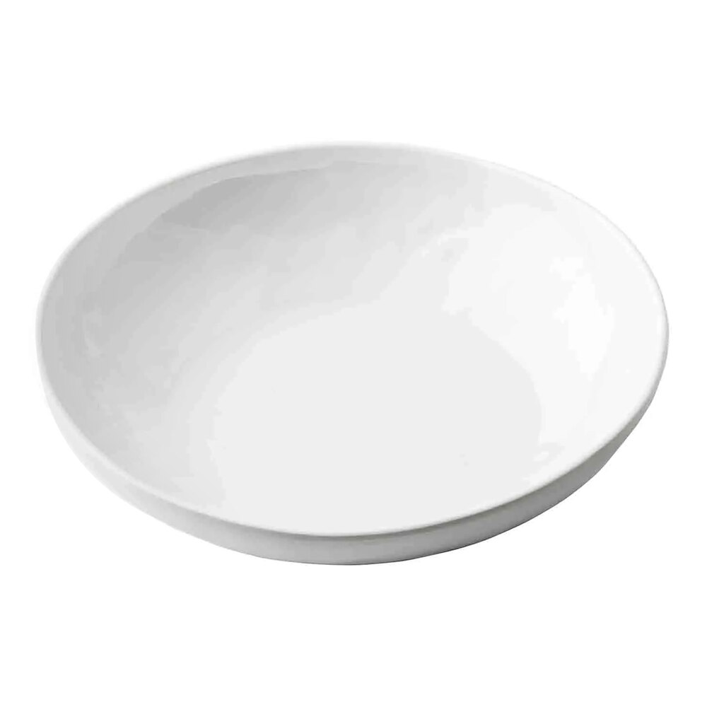 Tablecraft Ridge Collection 24 oz. White Round Melamine Serving Bowl - 6/Case