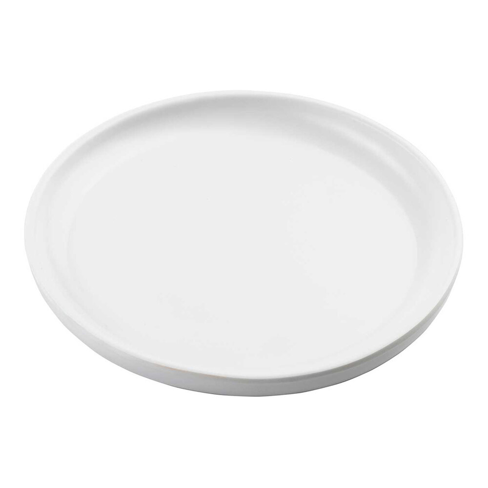 Tablecraft Terra Collection 7 1/2" White Round Melamine Plate - 6/Case