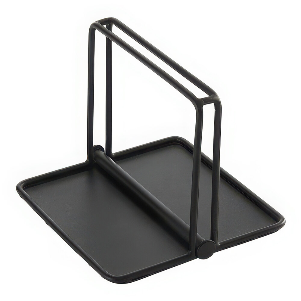 American Metalcraft 6" x 6" x 5" Black Stainless Steel Napkin Holder - 2/Case