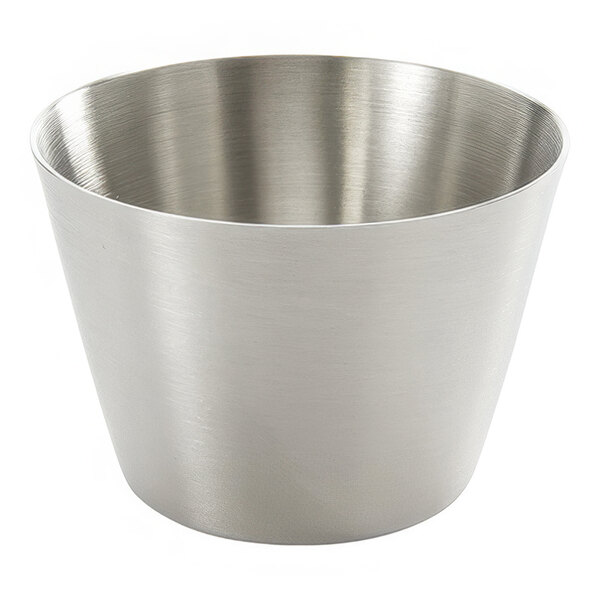 American Metalcraft 2.5 oz. Round Satin Stainless Steel Sauce Cup - 12/Case