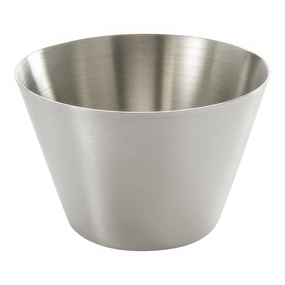 American Metalcraft 4 oz. Round Satin Stainless Steel Sauce Cup - 12/Case