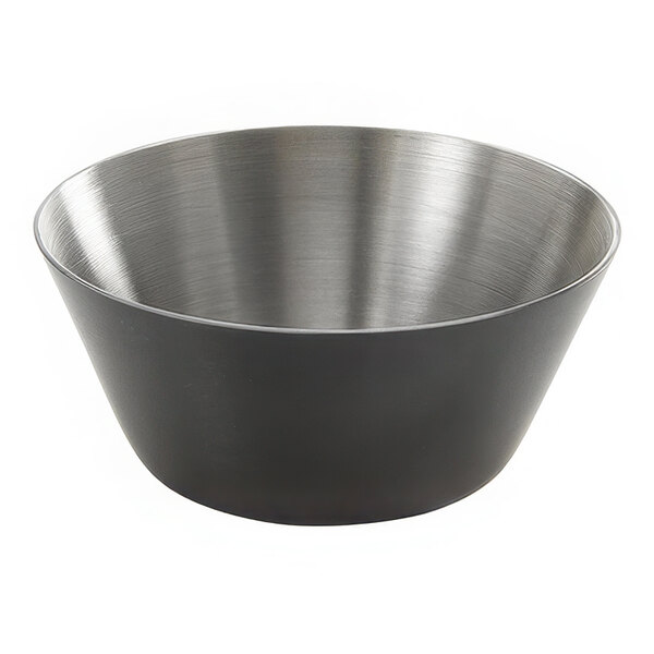 American Metalcraft 1.5 oz. Round Satin Black Stainless Steel Sauce Cup - 12/Case